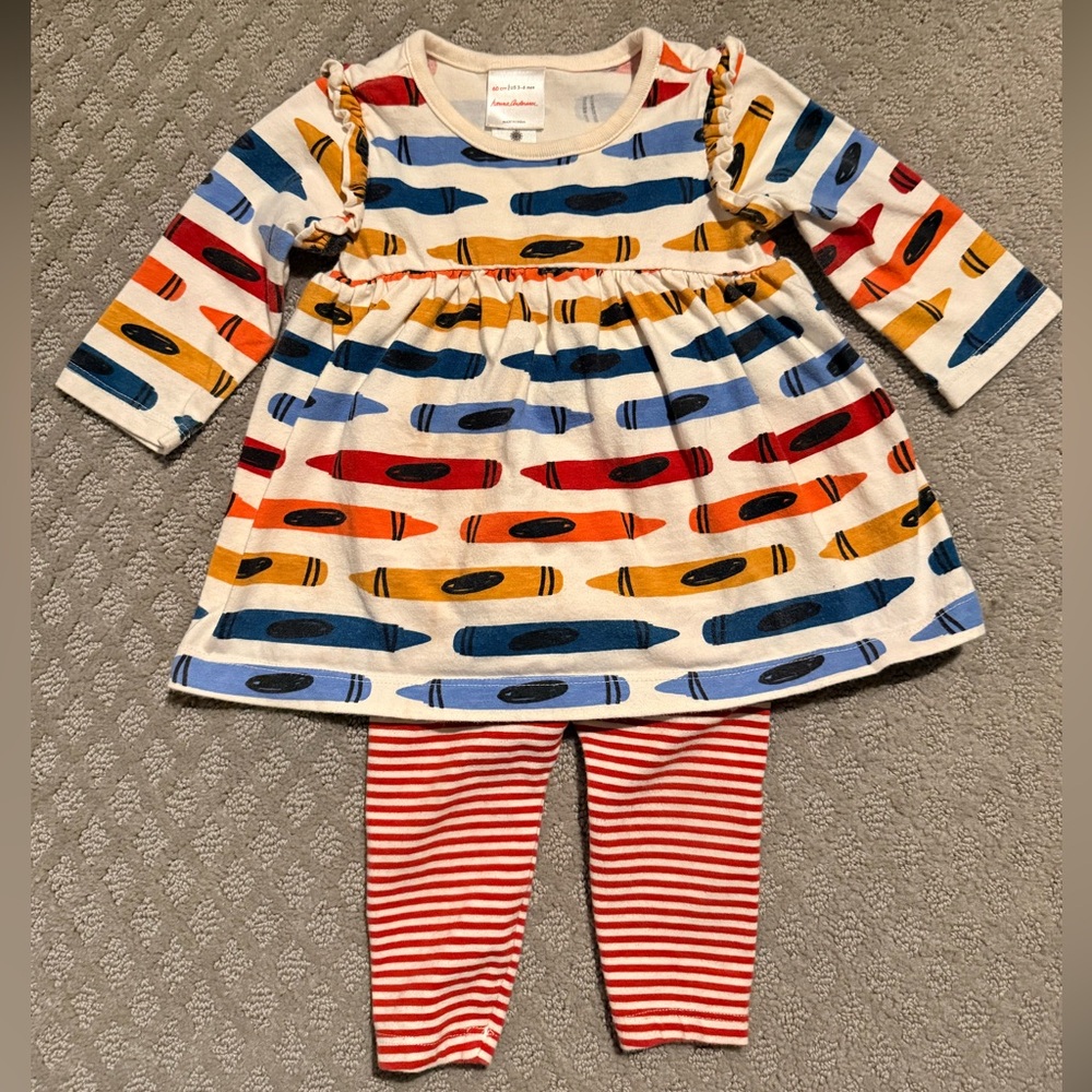 Hanna Andersson Long Sleeve Dress and Legging Set